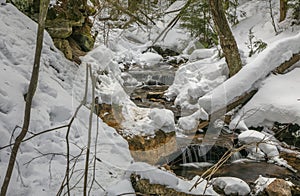 Small water falls in Michigan upper peninsula