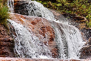 Small waterfall in the Biribiri environmental reserve. Diamantina, Minas Gerais, Brazil.