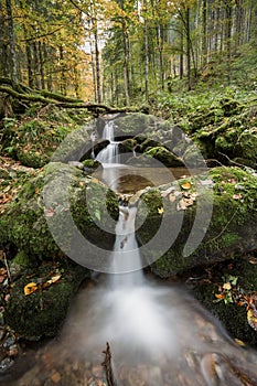 Small waterfall in black forest