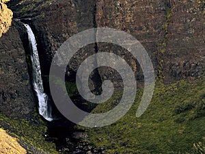 Small waterfall in Borgarfjordur in West Iceland. photo