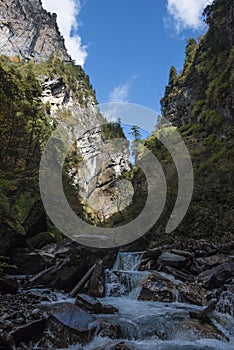 Small waterfall in the canyon.