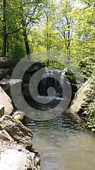 Small waterfall in Central Park New York