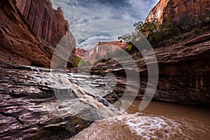 Small Waterfall in Coyote Gulch Grand Staircase Escalante Nation