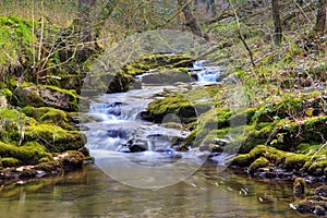 Small waterfall, Creunant just below Pwll y Alun