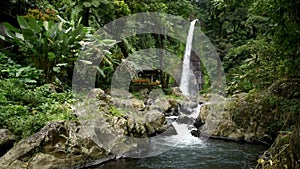 Small waterfall of Gitgit in Buleleng regency of Bali