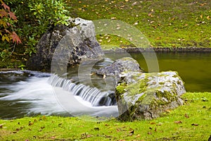 Small waterfall in Japanese Garden