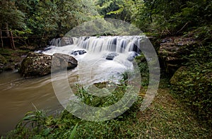 A small waterfall in the jungle of the Misiones province of Argentina photo