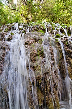 Small waterfall in Monasterio de Piedra Park, Zaragoza, Spain