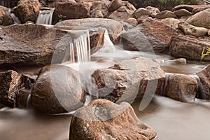 Small waterfall on a mountain creek