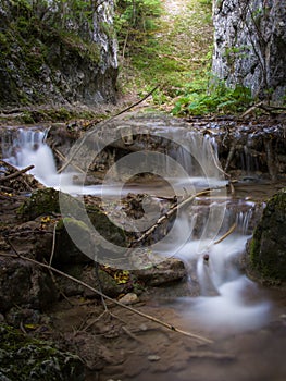 Small waterfall in the Nera National Park, Romania