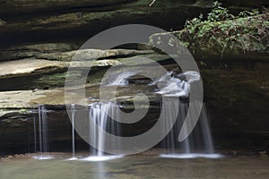 Small waterfall at old man`s cave