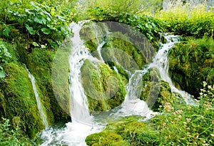 Small waterfall at Plitvice national park