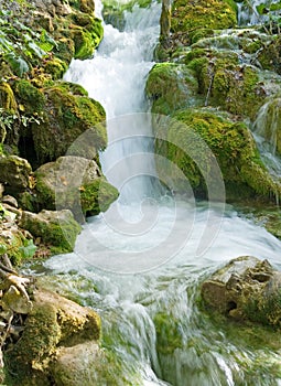 Small waterfall in the Plitvice national park