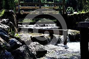 Small waterfall for power station in Kranjska Gora