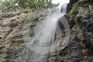 Small waterfall on the rocks