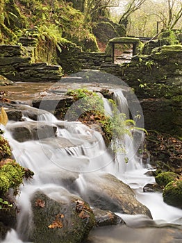Small waterfall ruins in the Eume Fragas