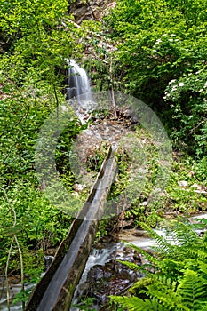 Small waterfall at Scena Waalweg path photo