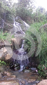 This is a small waterfall in sri lanka photo
