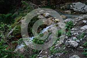 Small waterfall under the famous neer garh Waterfall, Rishikesh, Uttarakhand India