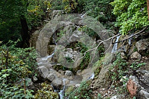 Small waterfall under the famous neer garh Waterfall, Rishikesh, Uttarakhand India