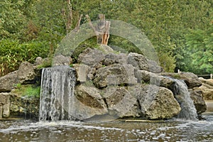 Small Waterfalls Over Rocks