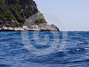 Small waves in the Bay. The area of the village Gaspra part of the big rush, the territory of more than 70 kilometers.