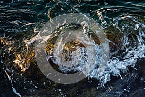 Small waves on the sea , Iraklio, Crete