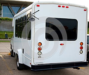 Small white bus