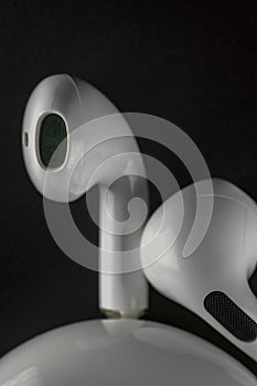 small white headphones