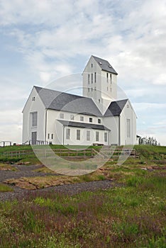 Small white Icelandic church