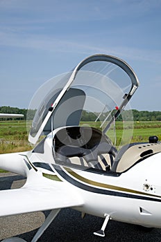 Small White Plane Open Cockpit
