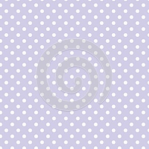 Small White Polka dots on Pastel Lavender Color
