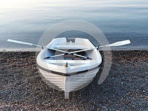 Small White Rowboat photo