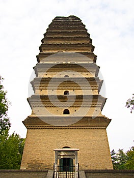 The Small Wild Goose Pagoda, is one of two significant pagodas in Xian. The site of the old Han and Tang capital Chang An.