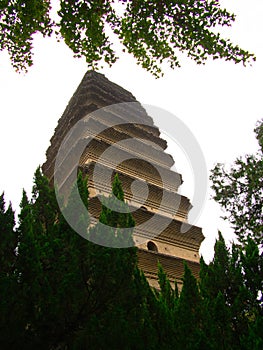 The Small Wild Goose Pagoda, is one of two significant pagodas in Xian. The site of the old Han and Tang capital Chang An.