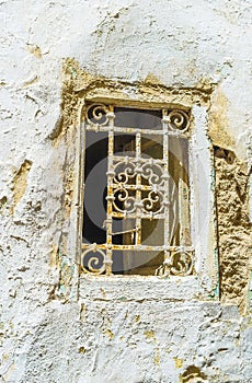 A small window with old grill, Sfax, Tunisia