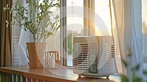 A small window unit evaporative cooler perfect for cooling a single room or office photo