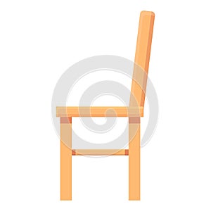 Small wood chair icon cartoon vector. Wooden furniture