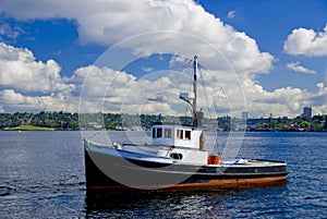 Small Wood Fishing Boat