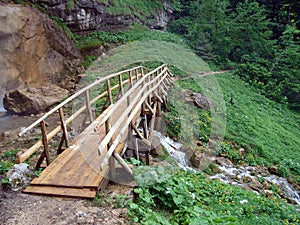 Small wooden bridge