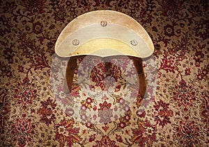 Small Wooden Chair On Carpet