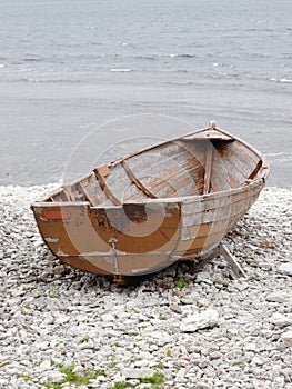 Small wooden fishing boat