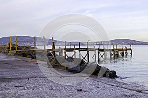 A small wooden pier on The Esplanade at Holywood County Down photo