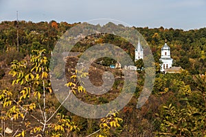 A small wooden provincial Ukrainian Orthodox Church of the Moscow Patriarchate. Odessa region, Kodyma, 2012