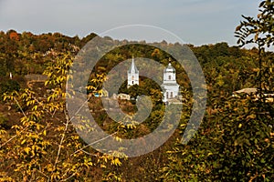 A small wooden provincial Ukrainian Orthodox Church of the Moscow Patriarchate. Odessa region, Kodyma, 2012