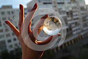 Small world into human hand