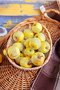 Small yellow apples