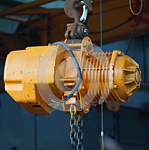 Small Yellow Crane Winch