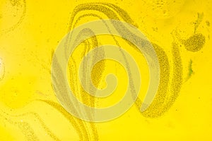 Small Yellow oil bubbles background