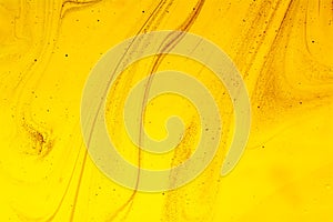 Small Yellow oil bubbles background